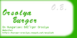 orsolya burger business card